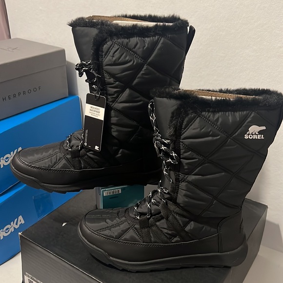 Sorel Whitney II Tall Lace Boot black classic casual comfy outdoor winter cozy - Picture 2 of 6